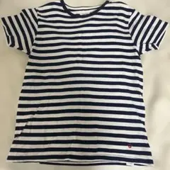 (メルカリ市特価)ストライプ柄 Tシャツ ネイビーとホワイト
