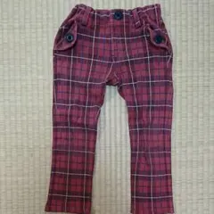 Branshes 110cm チェック柄細身パンツ