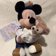 ぬいぐるみバッジ　ミッキー　ダッフィー ハートフェルトレターズオブフレンドシップ