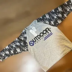 新品　OUTDOOR PRODUCTS 長袖Tシャツ 迷彩柄 グレー　130