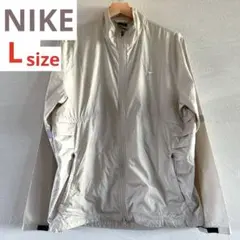 ナイキ　ウィンドブレーカー　パーカー　L ベージュ　ゴルフ　CLIMA-FIT