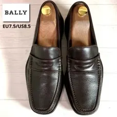 美品■BALLY■コインローファー✨ペニーローファー ビーフロール 本革/シボ革
