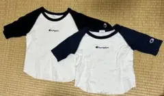 値下げ！Champion 半袖 五分丈Tシャツ 110 130 兄弟 お揃い