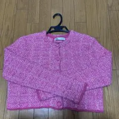 ZARA ツイードニットジャケット