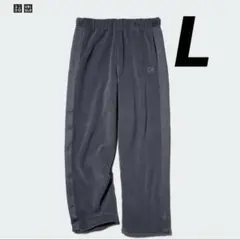 UNIQLO NEEDLES フリースワイドパンツ ダークグレー L