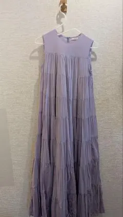 新品 スリードッツ レーヨンリネンドレス ブラック XS ロング