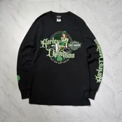 2*1様 希少‼️Harley-Davidson 袖ロゴ 女性 ロンT S 古着