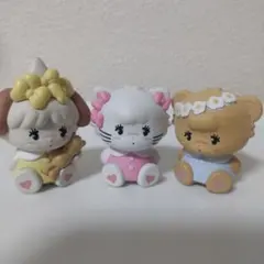 mikko フィギュア３点セット　スフレ、ムース、ラテ　カプセルトイ