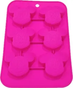 ★未使用★ミッキー&ミニーマウス シリコン型 6個取り 製菓用