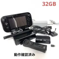 WiiU 32GB 本体　ブラック　アダプター　リモコン付き