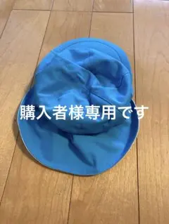 カラー帽子(水色)uvカットフラップ付き