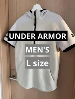 美品 アンダーアーマー パーカー メッシュ切替 メンズ L