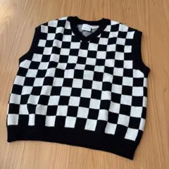 ＼美品／【ZARA】ブロックチェックニットベスト　110センチ　4-5Y