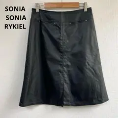 SONIA SONIA RYKIEL ソニア 黒 スカート 38 合成皮革のサムネイル