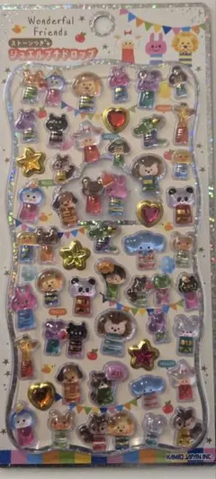 国内正規品♡ワンダフルフレンズ ジュエルプチドロップシール ストーンつき