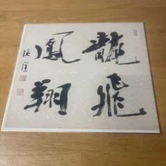 達筆　龍飛鳳翔　色紙のサムネイル