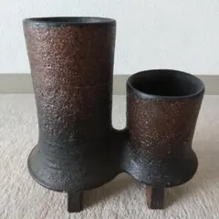ヴィンテージ 鉄製 花器 華道 水盤 japandi vintage 南部鉄器 - メルカリ