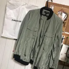 ミリタリージャケット アースカラー カーキ ブラック ジップ　メンズmサイズ