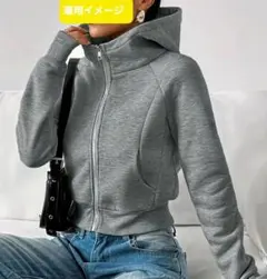 パーカー クロップド丈