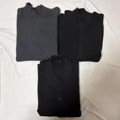 ユニクロ・GU セーター・カーディガン3点セット・XL