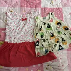 ミキハウス 花柄ワンピース ダブルビーチュニック