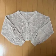 INGNI ベージュ レース編み カーディガン