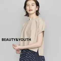 【美品】BEAUTY&YOUTH ドルマンスリーブ ショートTシャツ ベージュのサムネイル