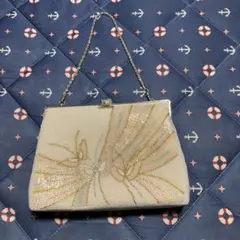 ビーズ刺繍 蝶モチーフ クラッチバッグ