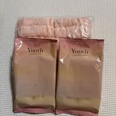 Yunth ヘアバンドと吸水リストバンド、ボディーシート付き