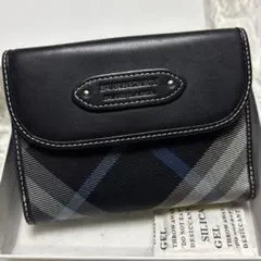【特別セール】バーバリー　BURBERRY BLUE LABEL 折り財布　黒 バーバリー BURBERRY 財布 三つ折り財布 折りたたみ財布 小銭