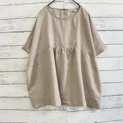 Heart Market ベージュ ドルマンスリーブ ブラウス 半袖 春夏 Lのサムネイル
