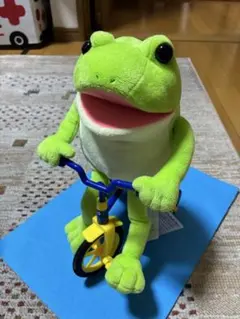 未使用 かえるのケロピョンぬいぐるみ 自転車ギミック おとぼけ