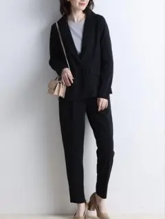 RANAN カットソージャケット＆テーパードパンツスーツセットアップ