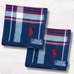 POLO RALPH LAUREN チェック柄　ハンカチ　同色2枚セット