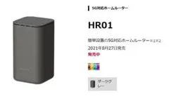 docmo home 5G HR01 モバイルルーター ダークグレー