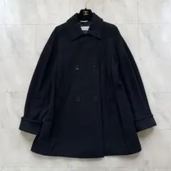 最高峰白タグ】マックスマーラ ピュアカシミヤ100% ロングコート 黒 40