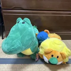 たべっ子どうぶつ、ライオン、ワニ、ゾウ ぬいぐるみ3体セット