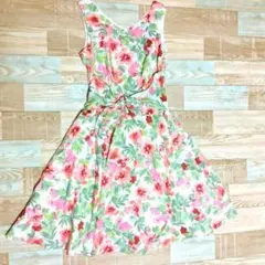 【美品】Rirandture/ワンピース/ノースリーブ/花柄/春服/XS