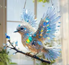 【秀麗品✨】サンキャッチャー 鳥 モチーフ クリスタル調