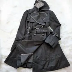 【新品タグ付】BURBERRY BLUE LABELブラックトレンチコート Ｓ