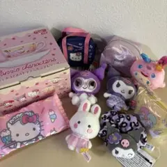 サンリオ ハローキティ クロミ キキララ ウサハナ マスコット ポーチ カップ