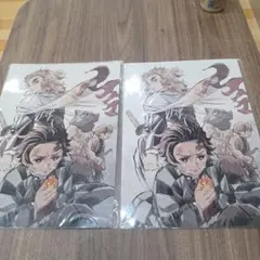 鬼滅の刃 イラスト 2枚セット A4サイズ