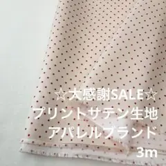 R9M/5735-01◆3m 感謝祭/ポリエステルプリントサテン生地/アパレル