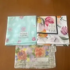 花柄ハンカチセット 3点
