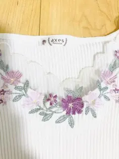 axes femme アクシーズファム　カットソー　花刺繍　レースのサムネイル
