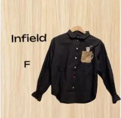 Infield 黒シャツ クマ柄 サイズfree