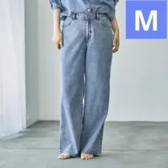 スースーデニムストレートパンツ　ケミカルウォッシュMサイズ　レプシィムのサムネイル