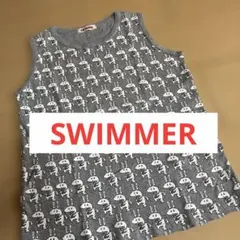 SWIMMER ヤバうさぎ柄 タンクトップ グレーのサムネイル