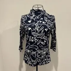 BRODIAEA 柄Tシャツ　七分丈トップス