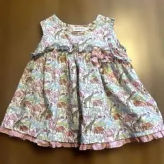 センスオブワンダー　アニマル柄リバティプリントチュニック　90